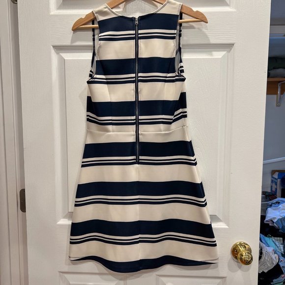 NWT Abercrombie & Fitch Blue and White Striped Mini Dress, Size M - Picture 7 of 12